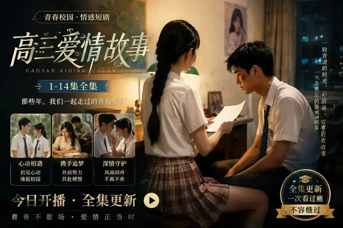 AI校园短剧《B中爱情故事》未删减完整版 - 误会篇全集4KHDR画质 - 百度网盘在线秒存 - 高清观看AI短剧天花板